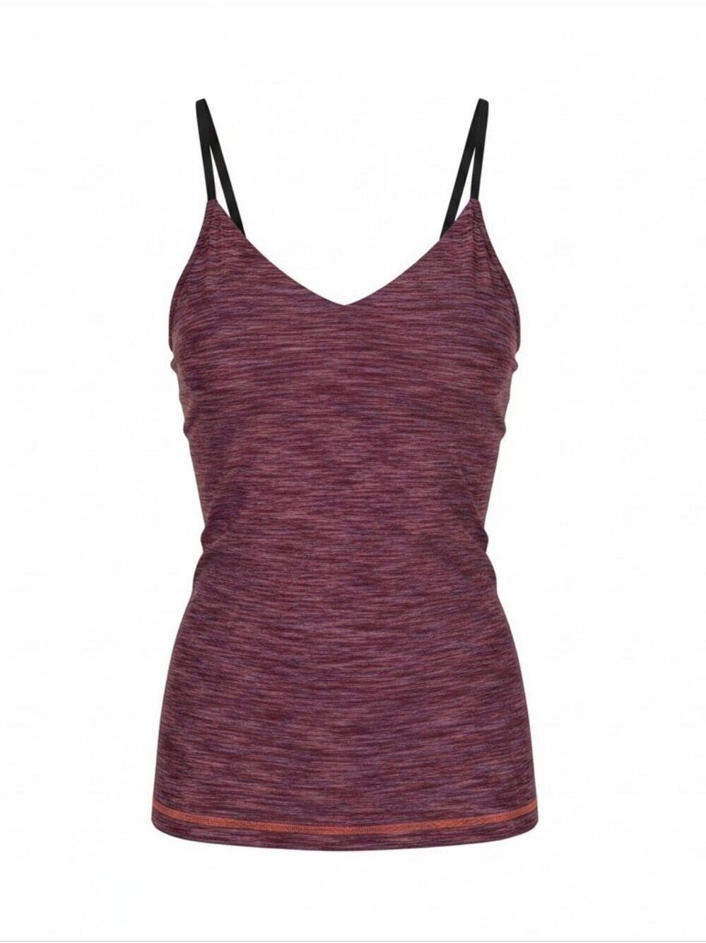 Lululemon Women's Marled Plum V-Neck Tank Top Size 6 Athletic Wear